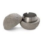 Cendrier original en forme de lune. cendrier design avec couvercle. cendrier en acier inoxydable et en ...