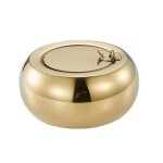 Cendrier de table moderne en acier inoxydable avec couvercle pour utilisation intrieure ou extrieure ...