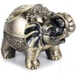 Cendrier vintage avec couvercle cendrier en mtal lphant vintage pour intrieur et extrieur