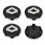 Centre roue 4×od57mm cache moyeux pour renault badge logo noir Centre roue 4×od57mm cache moyeux pour renault badge logo noir