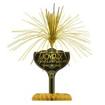 Centre de table papier annivesaire gatsby 35cm noir