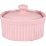 C�ramique de pouding de ramequin avec couvercle ustensiles de en c�ramique pour pudding gel�e tasse dessert ...