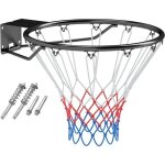 Cerceau panier de basket - ball mural 45 cm costway - filet - tube m�tallique - jante de remplacement ...