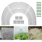 Cerceaux de serre de jardin - 18 - 30 pcs kit de maison de cerceau de jardin arceaux pour serre tunnel ...