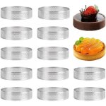 Cercle � anneau � p�tisserie - 12 pcs - acier inoxydable - antiadh�sif - facile � nettoyer