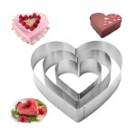 Cercle � p�tisserie - inox - ensemble de 3 morceaux - 10 / 15 / 205 cm - durable - facile � nettoyer