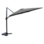 Cesare - parasol rectangulaire 3x4 dport rotatif gris en aluminium