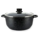 Cflagrant� faitout fa�on pierre avec couvercle tous feux dont induction sans pfoa cuisson sans mati�re ...