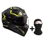 Cgm casque intgral 316g match2 + cagoule - homme - noir et jaune
