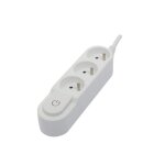 Chacon bloc multiprise 3 prises 16 a avec interrupteur cble 15 m ho5vv - f 3x15 mm blanc