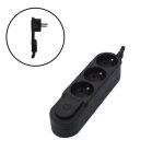 Chacon bloc multiprise 3 prises 16 a avec interrupteur fiche plate cble 15 m ho5vv - f 3x15 mm noir ...
