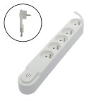 Chacon bloc multiprise 5 prises 16 a avec interrupteur fiche plate câble 15 m ho5vv - f 3x15 mm² blanc ... Chacon bloc multiprise 5 prises 16 a avec interrupteur fiche plate câble 15 m ho5vv - f 3x15 mm² blanc ...