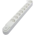 Chacon bloc multiprise 8 prises 16a avec interrupteur cble 3 m ho5vv - f 3x15 mm blanc