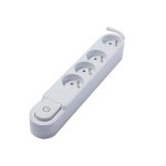 Chacon bloc multiprise avec interrupteur 4 prises 16a 3m blanc (lot de 2)