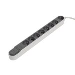 Chacon bloc multiprise parafoudre avec interrupteur 8 prises 16a 15m gris