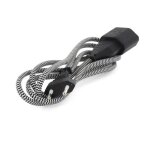 Chacon rallonge textile noire / blanc 6a - 15m - fiche noire