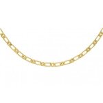 Cha�ne - bijouxia - maille figaro diamant�e - plaqu� or 18 carats - 50 cm - mixte