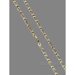 Chane - bijouxia - maille figaro alterne 1 - 1 - 50 cm - plaqu or 18 carats - dor