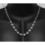 Chaine 60cm homme grain de caf acier inox maille 10mm