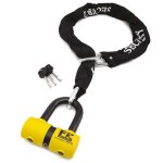 Chane antivol fr scurit sra combi mini u sra + chaine lasso diam 10 fr50 - 10. 120l - noir / jaune ...