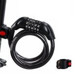 Cha�ne antivol v�lo 120 cm serrure de c�ble pour v�los motos trotinette electrique noir