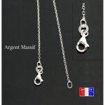 Chaine en argent 42cm. argent massif rhodi femme