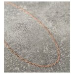 Cha�ne - bijoux femme - maille for�at - plaqu� or rose 18 carats - r�glable 40 - 45 cm - neuf