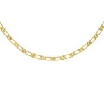 Chane - bijouxia - maille figaro diamante 1 - 1 - plaqu or - 55cm - 4mm - 15g