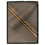 Chane - bijouxia - maille forat - plaqu or 18 carats - longueur 60 cm - largeur 260 mm