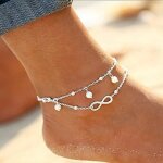 Chaine de cheville lnuy0 pied cha�ne boho plage couche de bijoux pour anklet r�glable anklet
