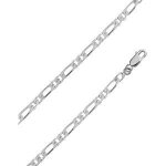 Cha�ne collier argent 925 / 1000e - laval bijoux - maille figaro - 60 cm