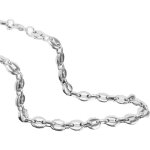 Chaine colliers pour homme acier inoxydable maille grain de cafe longueur 56 cm62
