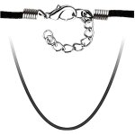 Collier - non spécifié - cordon velours noir - fermoir acier - unisexe - idéal pour pendentif Collier - non spécifié - cordon velours noir - fermoir acier - unisexe - idéal pour pendentif