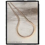 Collier - bijouxia - maille anglaise plate - plaqu� or 18 carats - souple - 45 cm