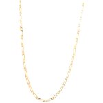 Cha�ne collier plaqu� or walewska v - homme - maille fantaisie - 50cm x 2mm