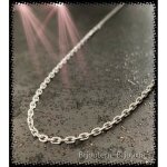 Chane de cou - bijouxia - maille forat - argent massif 925 - longueur 80 cm - largeur 280 mm