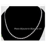 Cha�ne de cou - bijouxia - maille grain de caf� - argent 925 / 1000 - 50 cm - poin�onn�e