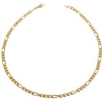 Chane de cou - homme - maille forat - ovale - 55 cm - 2 mm - plaqu or jaune 750 / 1000 - 3 microns ...
