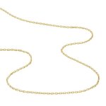 Chane de cou - femme / enfant - maille forat - 45 cm - 18 mm - plaqu or jaune 750 / 1000 - 3 microns ...