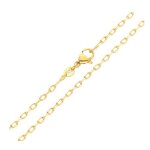 Chaîne de cou - femme / homme - maille anglaise - bombée - 55 cm - 5 mm - plaqué or jaune 750 / 1000 ... Chaîne de cou - femme / homme - maille anglaise - bombée - 55 cm - 5 mm - plaqué or jaune 750 / 1000 ...