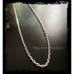 Chane de cou - bijouxia - 60 cm - argent massif 925 / 000 - maille forat - poids 314 g