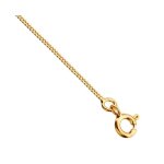 Chane de cou - femme - maille gourmette - plaqu or jaune 750 / 1000 - 3 microns - 45 cm - 15 mm