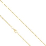 Chane de cou - homme / femme - maille gourmette - 50 cm - 15 mm - plaqu or jaune 750 / 1000 - 3 microns ...