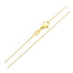 Chane de cou - femme - maille gourmette - fine - 45 cm - plaqu or jaune 750 / 1000 - 3 microns
