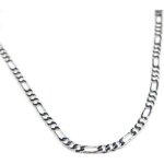 Chane figaro homme - bijouxia - argent massif 925 / 1000 - 60cm - 4mm - poinonne
