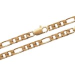 Chane figaro - plaqu or 18 carats 750 / 000 - 60 cm - largeur 4mm bijoux homme