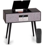 Chane hi - fi - auna - julie ann - bluetooth - usb - dab + / fm - platine vinyle gris