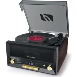 Systme chane hifi cd 20w vintage avec platine vinyle - cd / fm / usb / aux - 33 / 45 / 78 tours mt ...