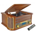 Chanes hifi inovalley retro29 - e vinyle style rtro bluetooth cd k7 audio fm usb + tlcommande