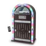 Chaîne hifi jukebox retro 60w avec tourne disque vinyle bluetooth cd fm + télécommande Chaîne hifi jukebox retro 60w avec tourne disque vinyle bluetooth cd fm + télécommande